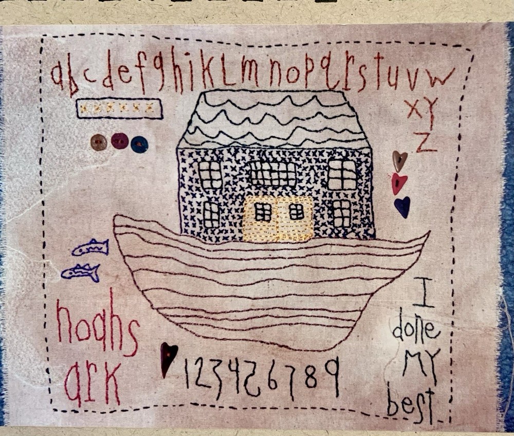 Noahs Ark I Done My Best ~ Embroidery Pillow Pattern