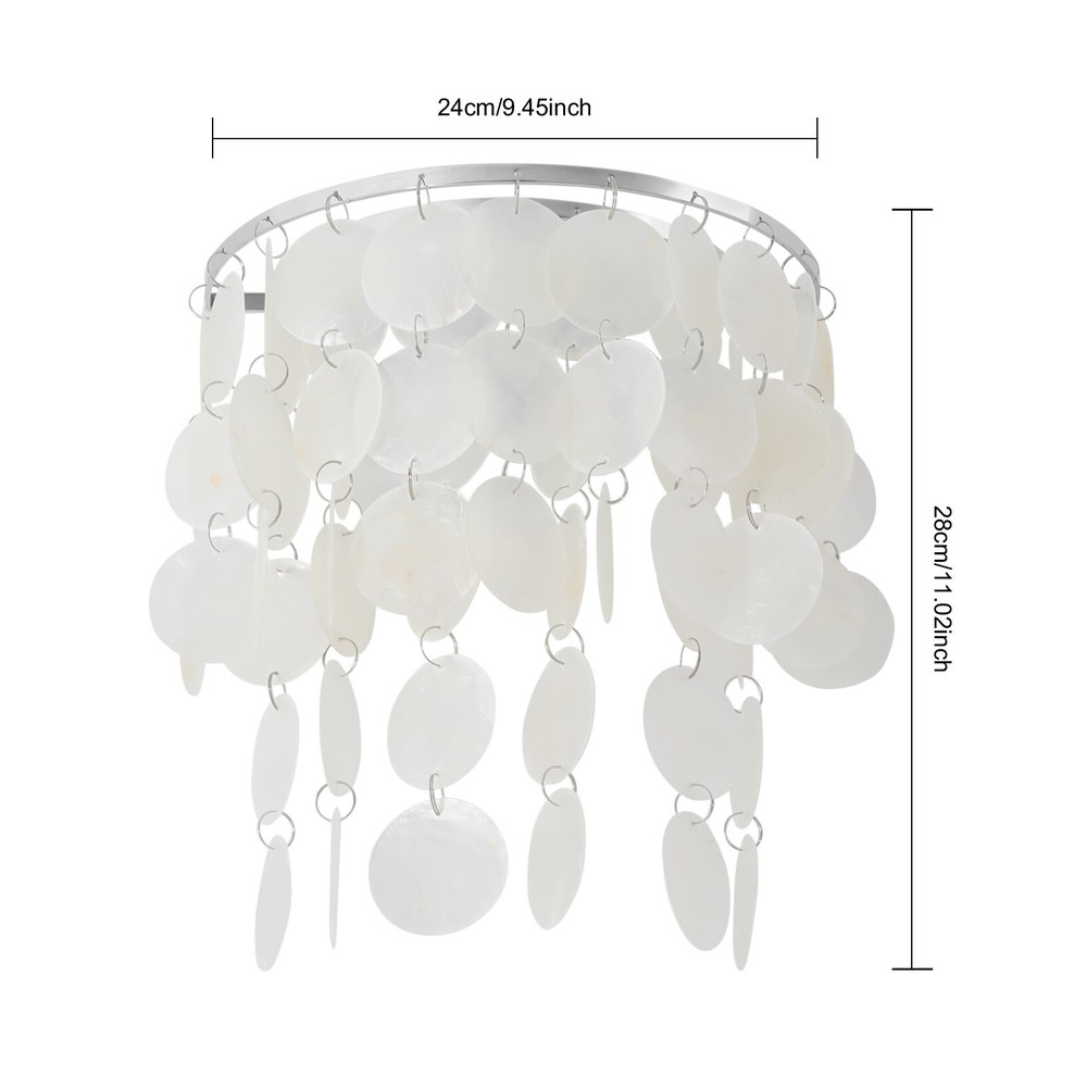 Wall Mounted Light Silver Sea Shell Shape Modern Pendent Lamp Sconce Fixture