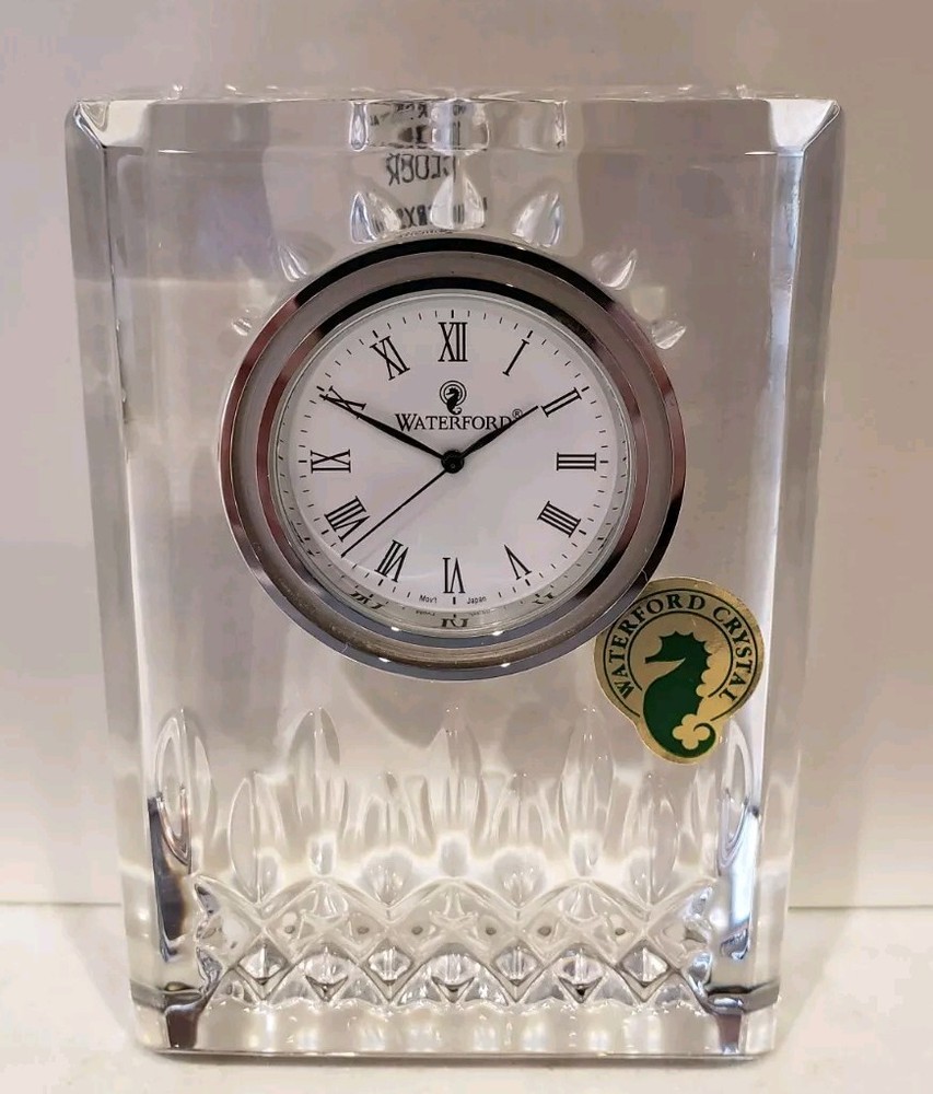 Small Waterford Crystal Lismore Desk Clock