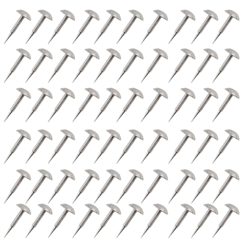 200 PCS 8x17mm Silver Mini Threaded Nails Turtle Sofa Upholstery Tacks Pins
