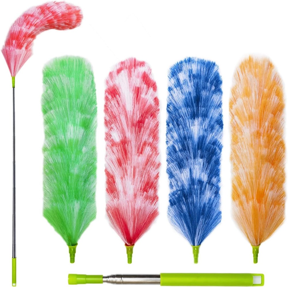 Washable Electrostatic Duster, Extendable Pole to, Feather Duster for