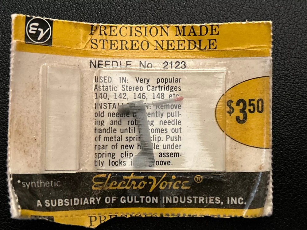 NOS Turntable Stylus Needle Electro-Voice 2123