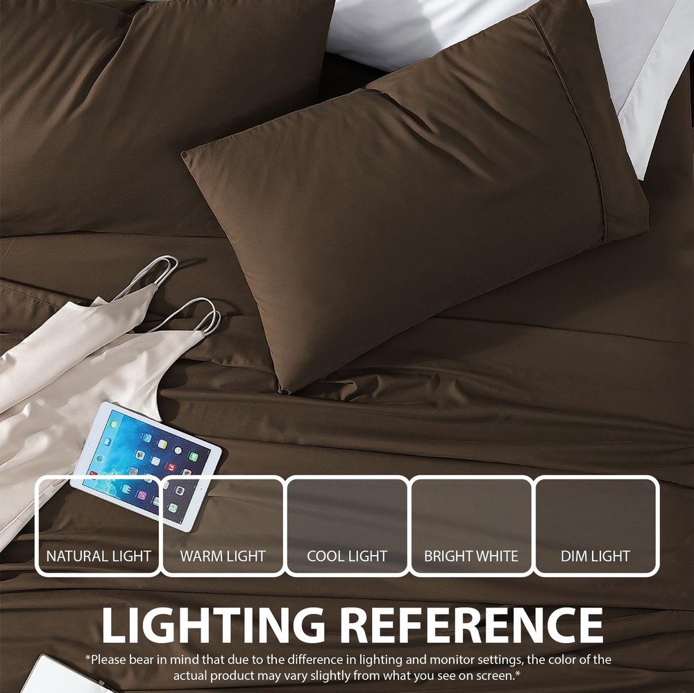 Essentials Ultra Soft Hypoallergenic Resistant Double Brushed Microfiber Bedd...