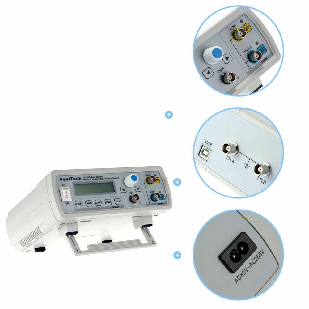 20MHz Dual-channel DDS Function Waveform Signal Generator Counter Arbitrary Wave