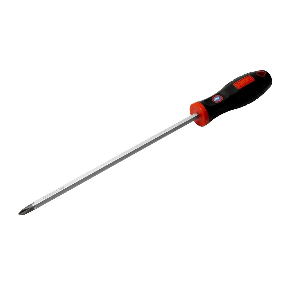 Genius Tools PH.2 Phillips Screwdriver w/Soft Handle, 300mmL - 506+1902