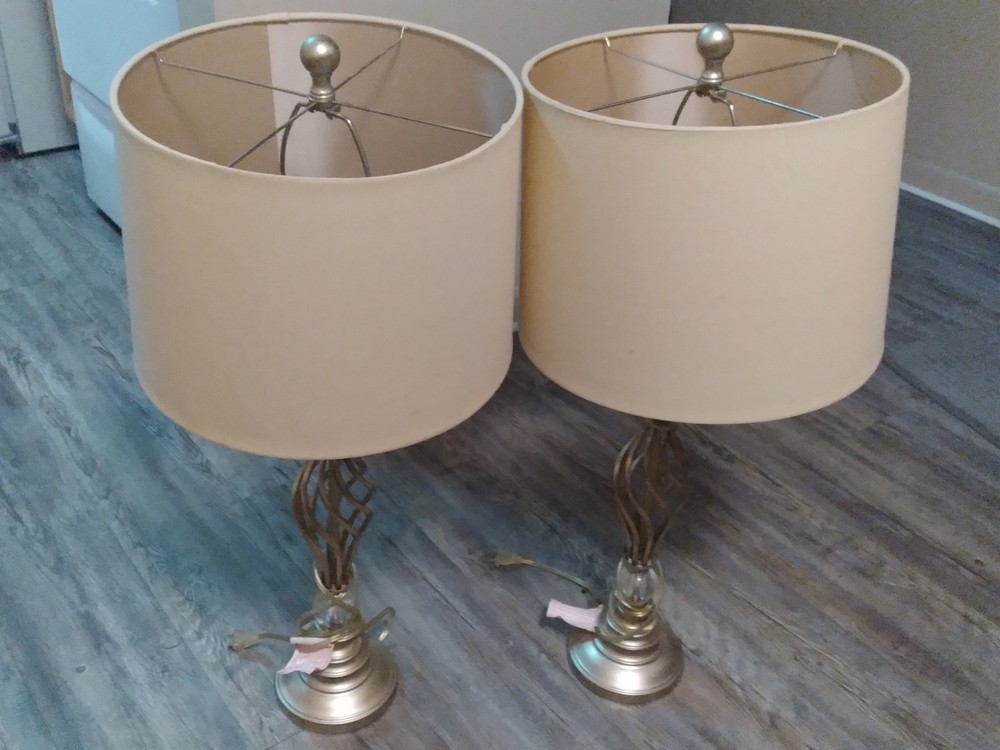 2 Tall Elegant Vintage Lamps
