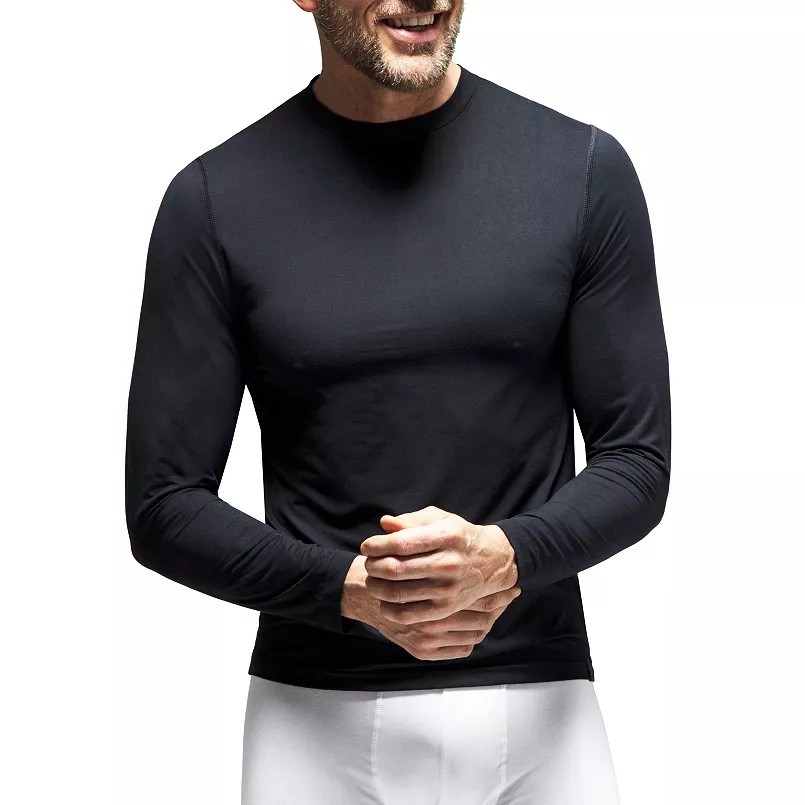 Men's Heat Holders Warm Base Layer Top, Size Large, Black