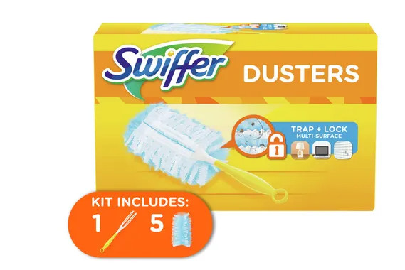 (3 pack) Swiffer DUSTER KIT 6" L Trap + Lock Includes Handle & 5 Refills NEW!