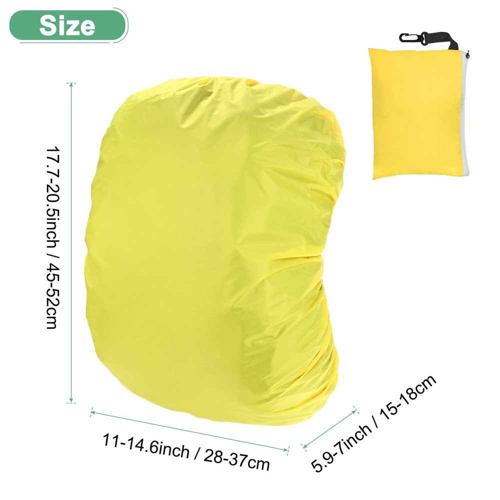 Waterproof Backpack Rain Cover, 30L-40L Backpack Cover [Fluorescent Yellow]