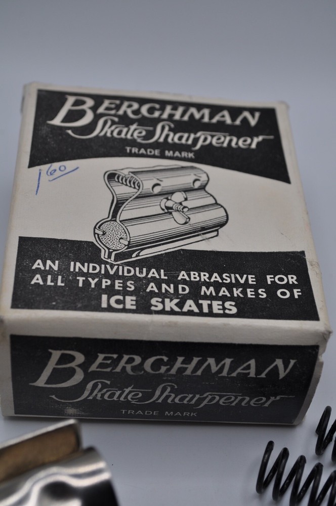 Vintage Ice Skate Sharpener Tool with Orignal Box Berghman