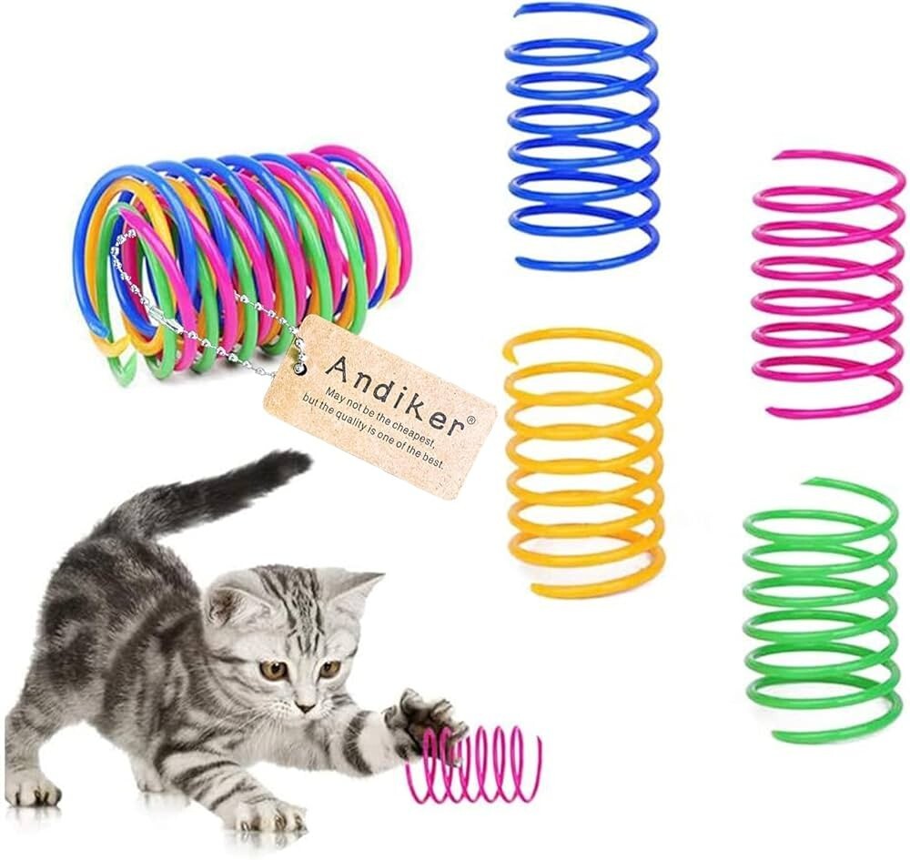 Cat Spiral Spring Toys, 12 Pc