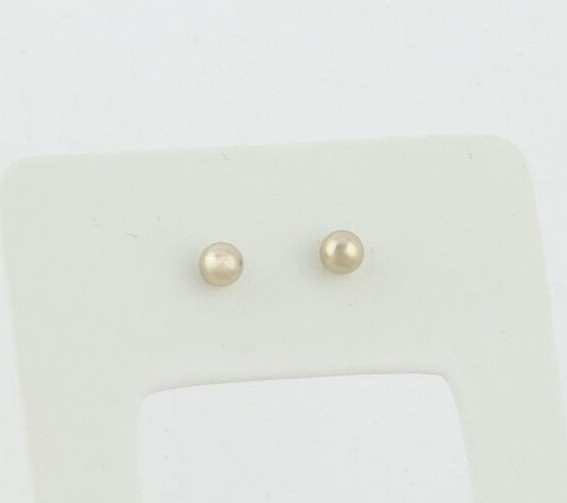 14k Yellow Gold 4.8mm Ball Bead Earrings Stud Post