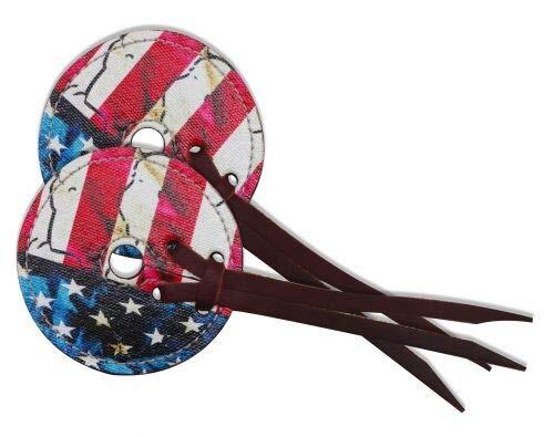Leather Bit Guards w/ American Flag Design