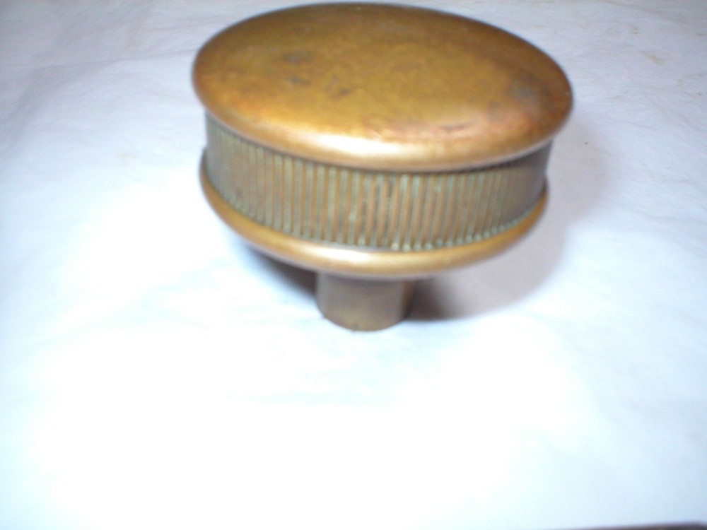 Antique Drum Style Solid Brass Doorknob and Spindle