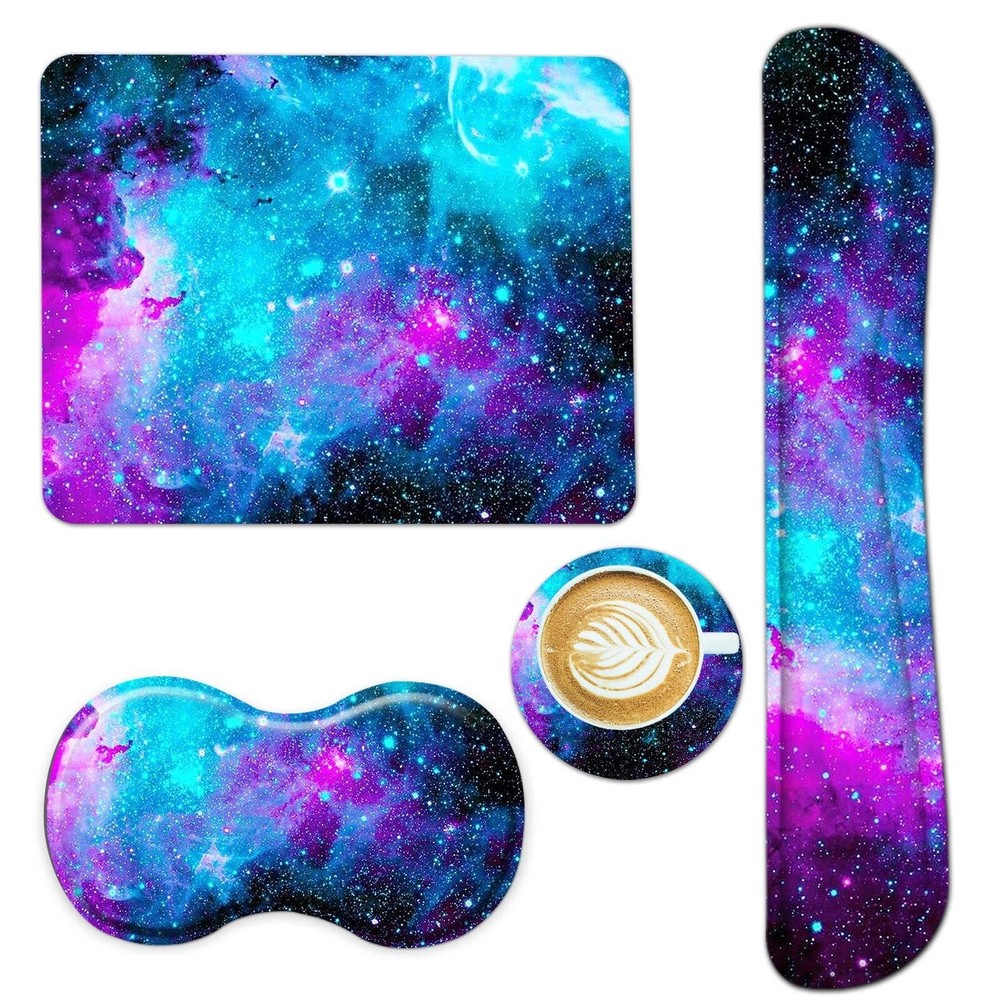 AIMSA Keyboard Wrist Rest Support + Mouse Pad + Mouse Wrist Rest + Coaster, E...