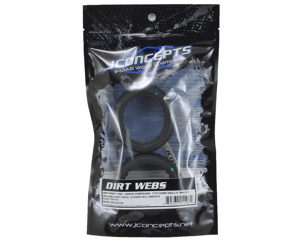 JConcepts 2.4 (60mm) DirtWebs Green Compound (SuperSoft)