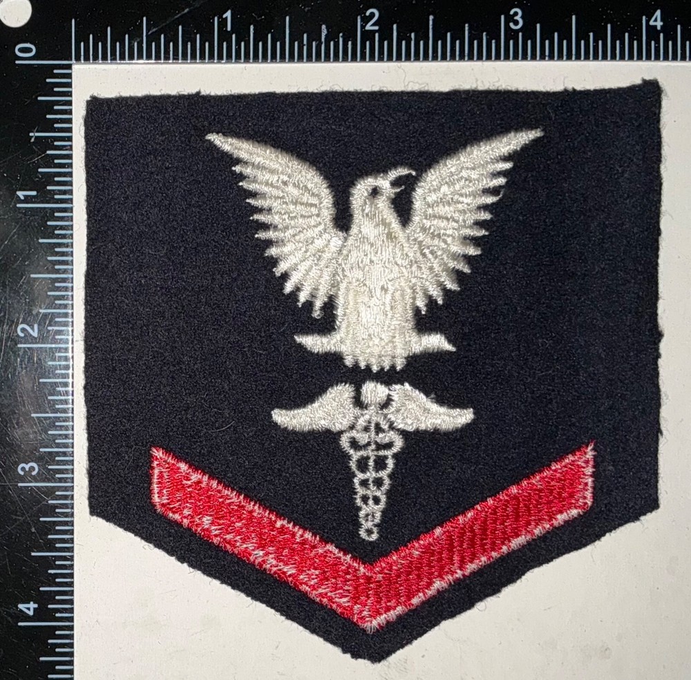 US Navy Pharmacist Mate Corpsmen Petty Officer 3rd Class Rate BLUE Patch