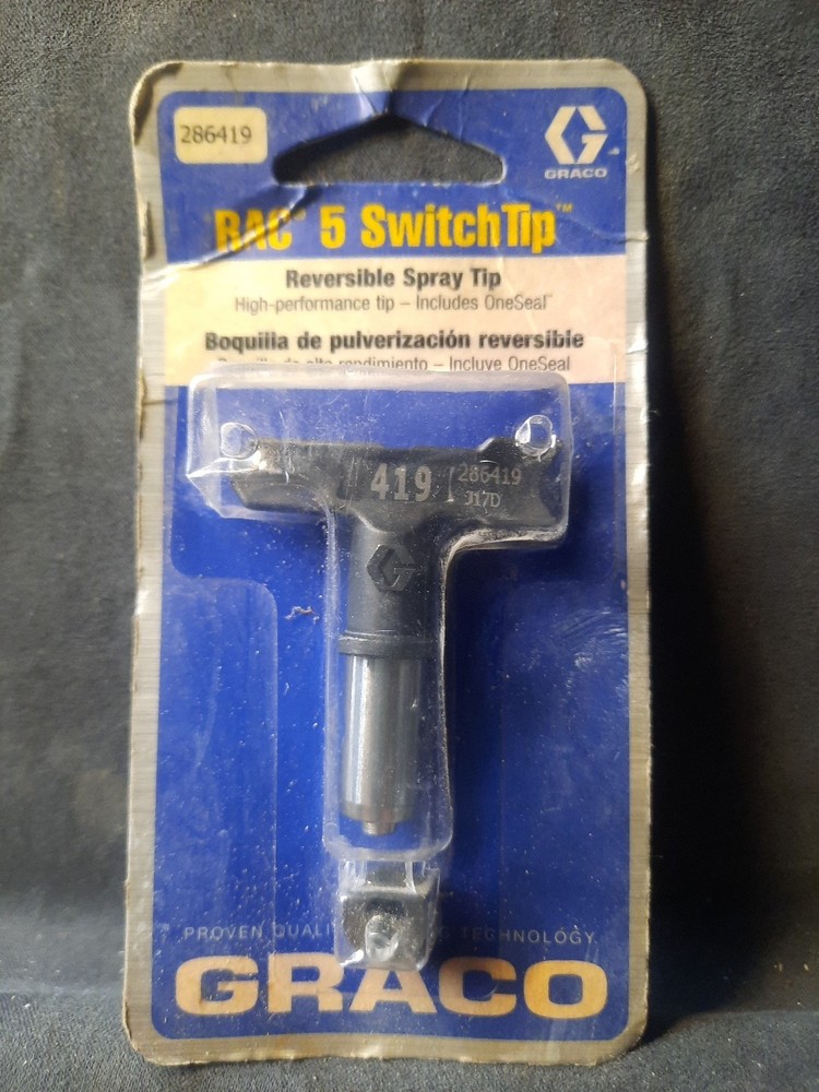 GRACO RAC 5 SWITCHTIP REVERSIBLE SPRAY TIP - (NEW)   # 286419
