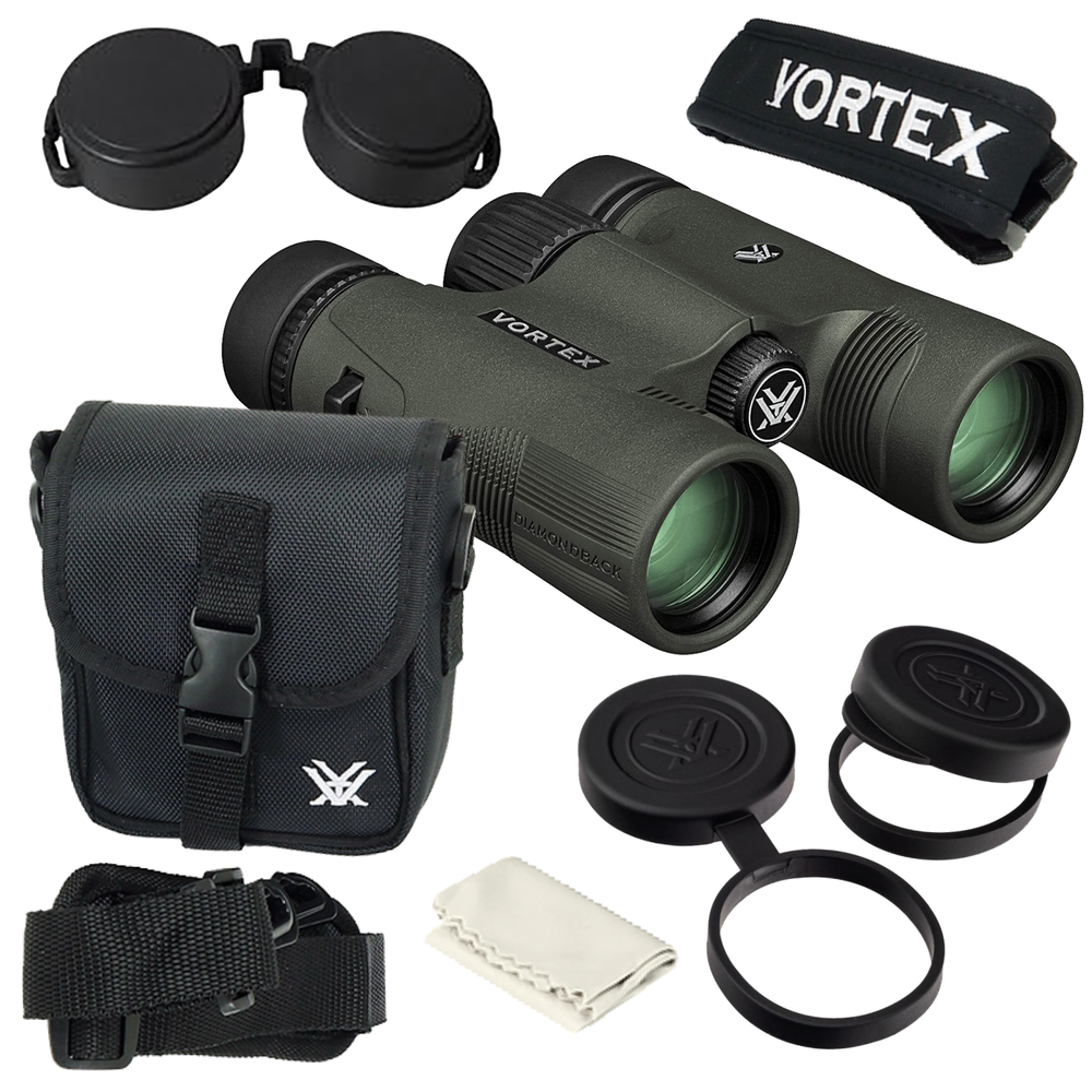 Vortex Optics Diamondback HD 10x28 Binocular with Free Camo Digital Hat Bundle