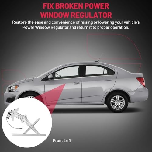 741-126 Power Window Regulator with Motor Front Left, Compatible with Mustang