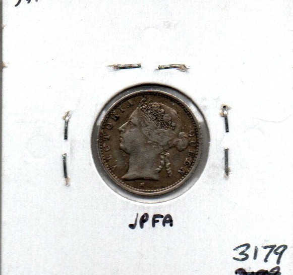 Straits Settlements Ten Cents 1897 VF