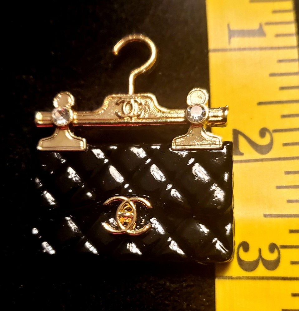 Fashion Statement Brooch on Black & Gold