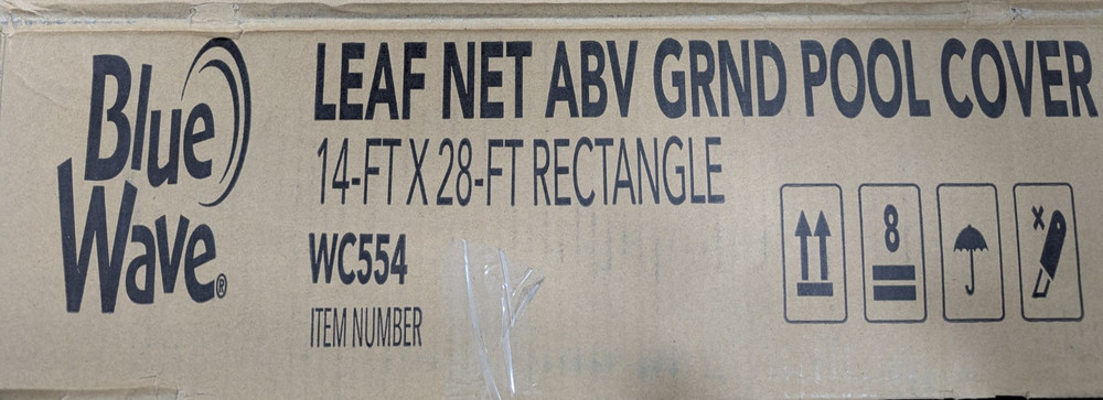 Blue Wave 14x28 Ft Rectangular Leaf Net In Ground Pool Cover