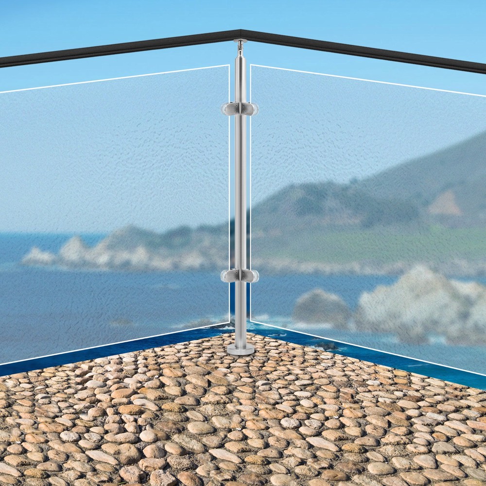 Corner Column Post, Stainless Steel Coner Post, Corner Post for Glass Railing