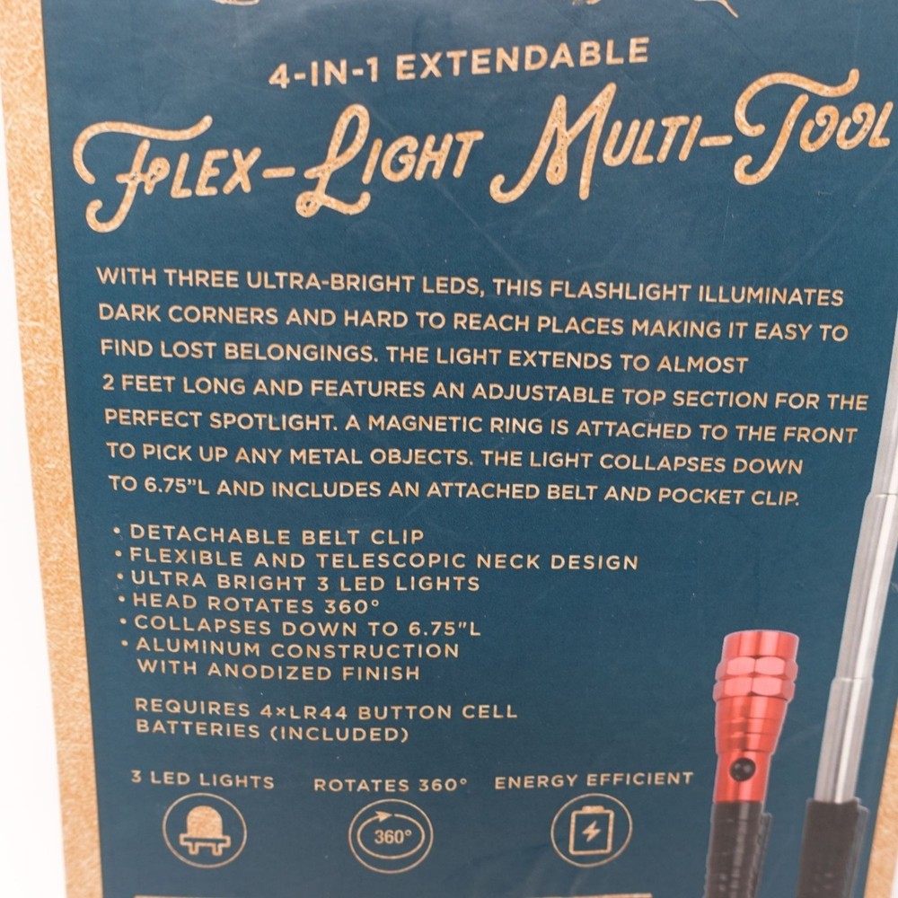 NEW Samsonico 4-in-1 Extendable Flex-Light Multi-Tool Fathers day Gift Camping