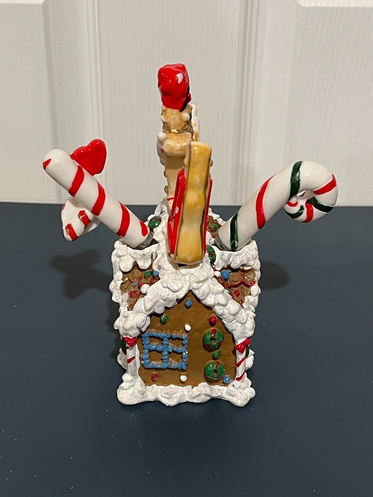 Cracker Barrel Gingerbread House Spreader Set Hand Painted Porcelain