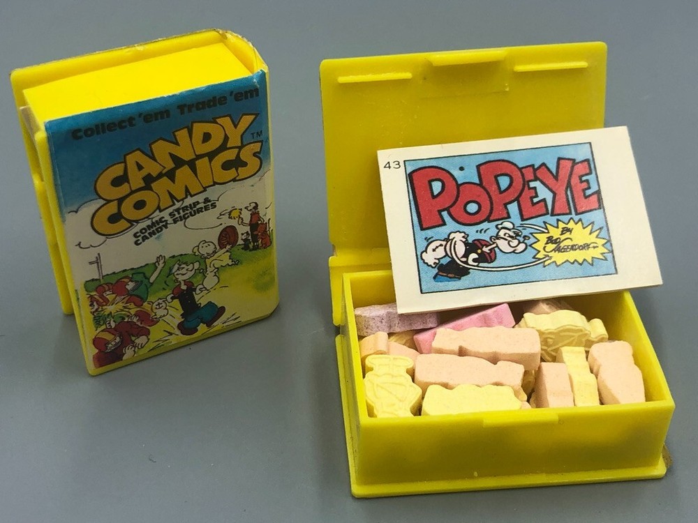 1984 Full CANDY COMICS Container POPEYE & BLONDIE Vintage Albert's