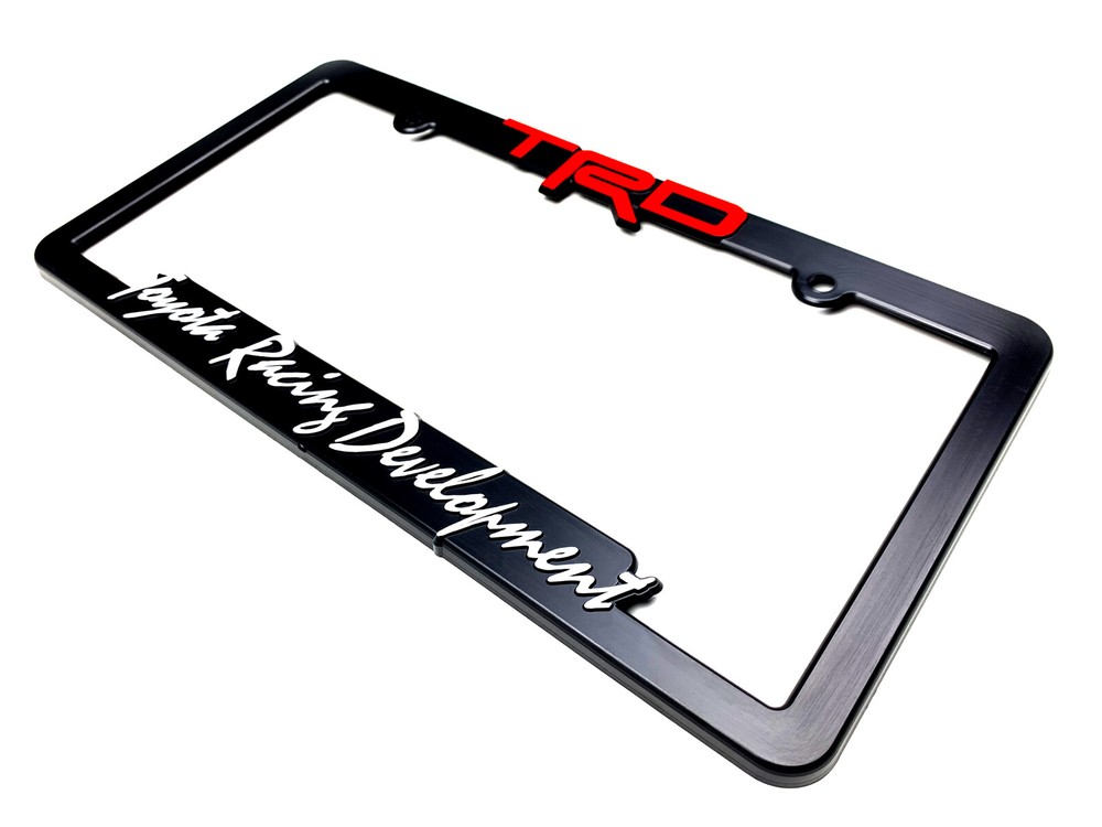 TRD Toyota Racing Development License Plate Frames, 3-D Raised Letter Frames