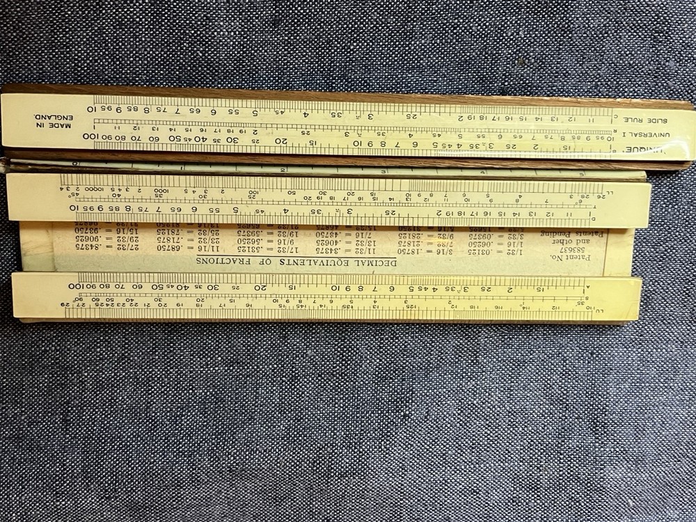 Vintage Unique Universal 1 Slide Rule Ruler Measure