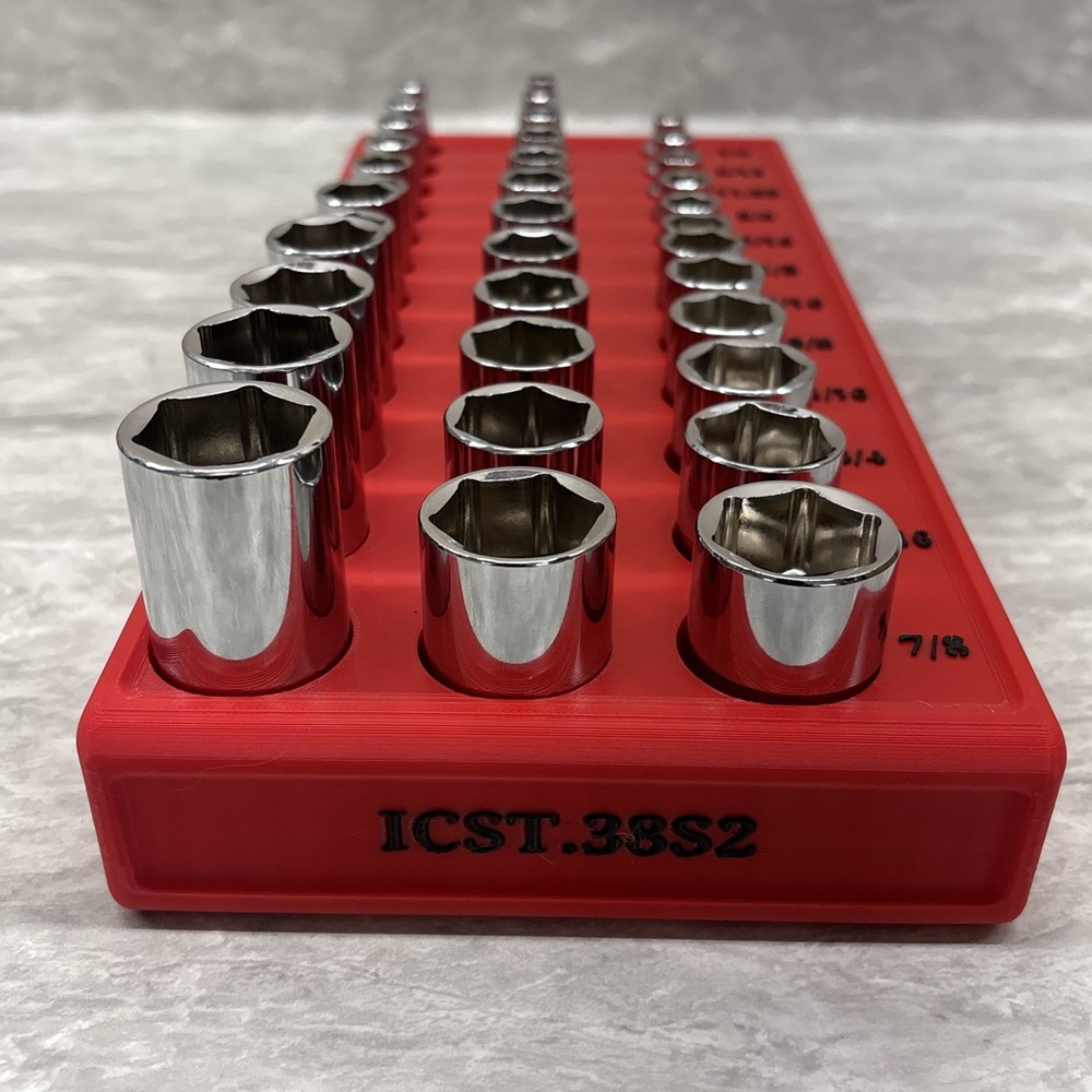 3/8" Drive SAE Master Socket Set Storage Tray For ICON by S3D Printing ICST.38S2