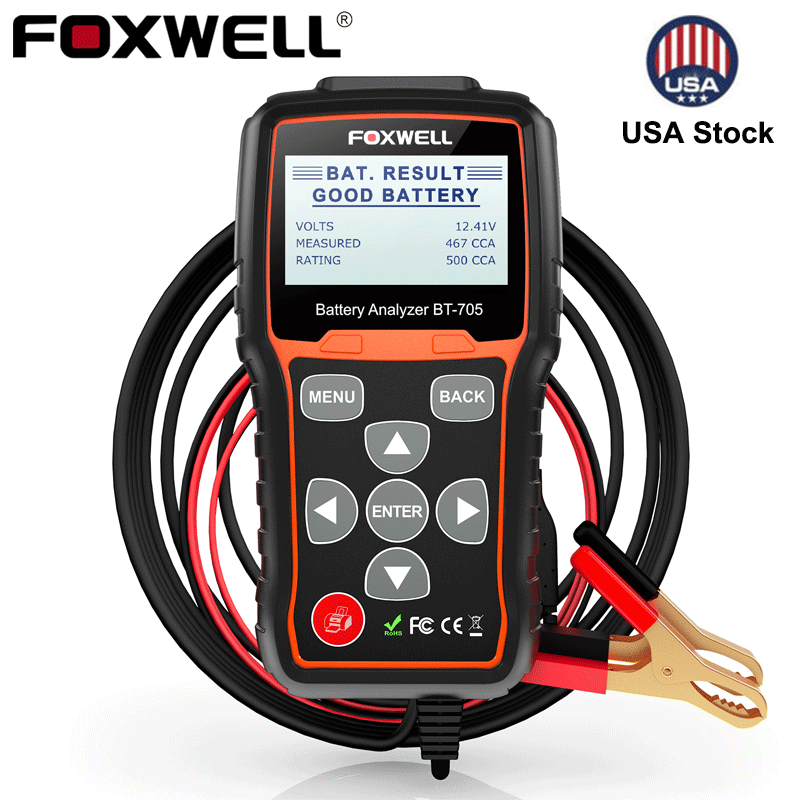Foxwell BT705 12V 24V Car Truck Battery Load Tester & Charging System Analyzer