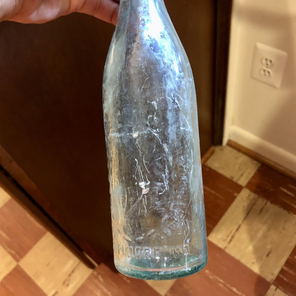 2 Diff Gottlieb Bauernschmidt Straus Baltimore MD Aqua Pre-Pro Beer Bottles