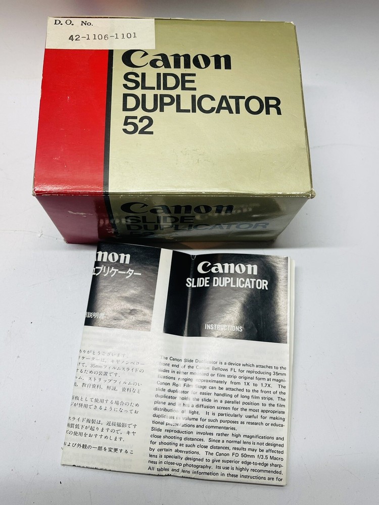 Canon Slide Duplicator 52 Open Box NOS