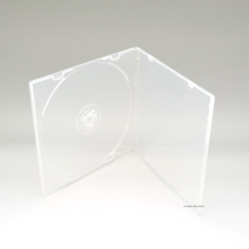 50 Clear 5.2mm Single CD DVD R CDR DVDR Disc PP Poly Plastic Case Outer Sleeve