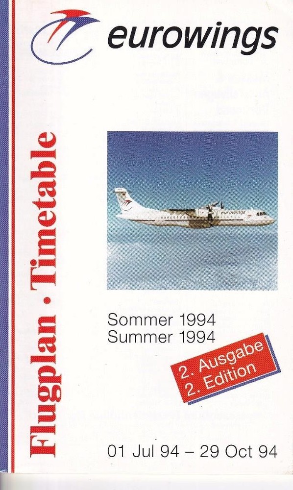 1994 Eurowings Airlines flight timetable