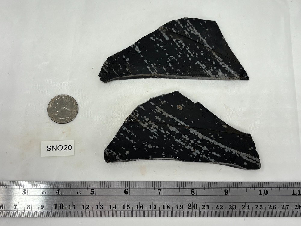 Snowflake Obsidian Slabs Lapidary Cabbing Knapping Combo ship avail