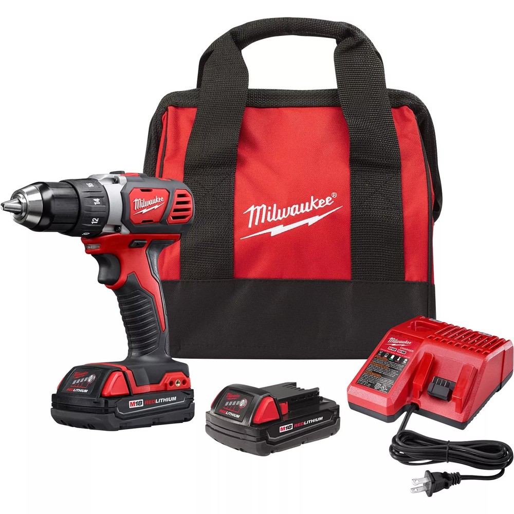 Milwaukee Tool 2606-22Ct M18 Compact 1/2 In. Drill Driver Kit NEW