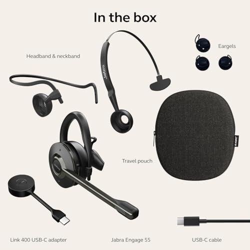 Jabra Engage 55 SE - USB-C UC Convertible (Include Stand) Wireless Headset /