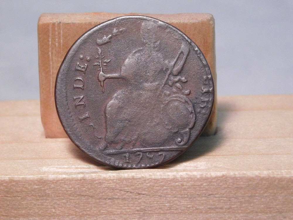 1787 Connecticut copper draped bust left