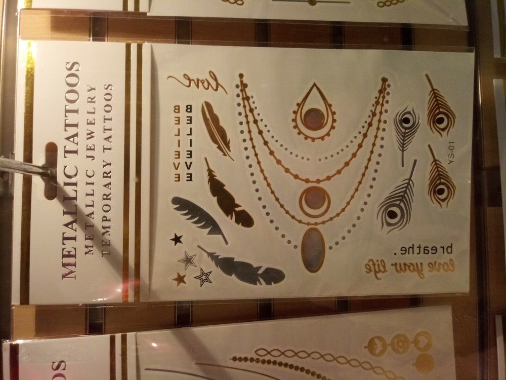 Metallic temporary Tattoos *32 Sheets*