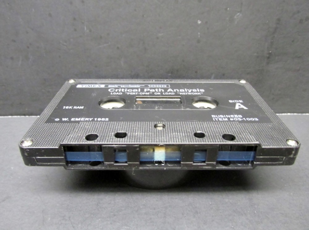 Critical Path Analysis, Timex Sinclair 1000, 1982, Cassette & Manual, Never Used