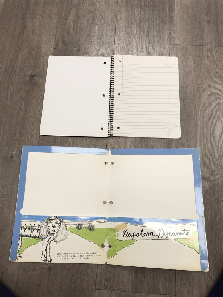 Vintage 2005 Napoleon Dynamite Folder And Notebook