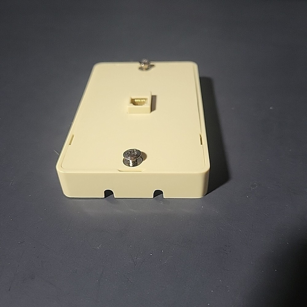 Standard Size Ivory Wall Mount Jack Mounting Plates w/Side Telephone Jacks