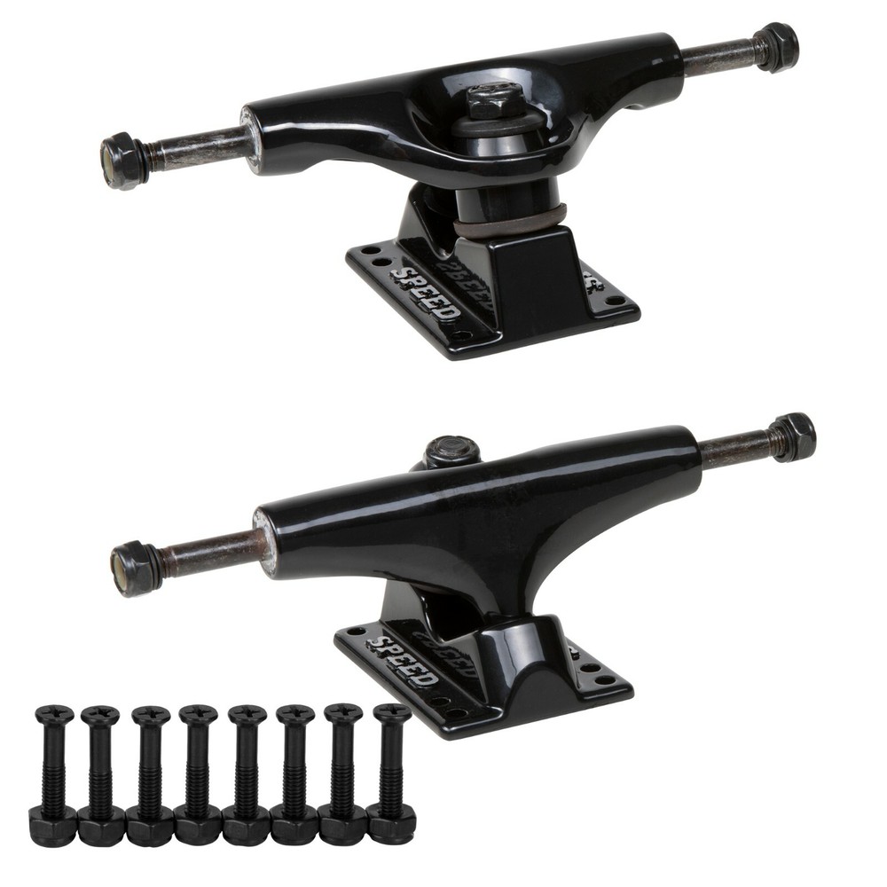 Cal 7 Black 4.5" Skateboard Trucks with 1" Black Hardware