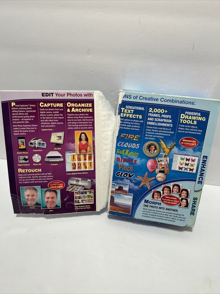 Photo Explosion Deluxe Version 5 Studio Windows XP Vista 7 Or 8 PC Software