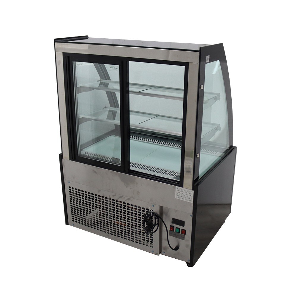 Floor-type Refrigerators Cake Showcase Bakery Display Cabinet220V w/Glass Shield